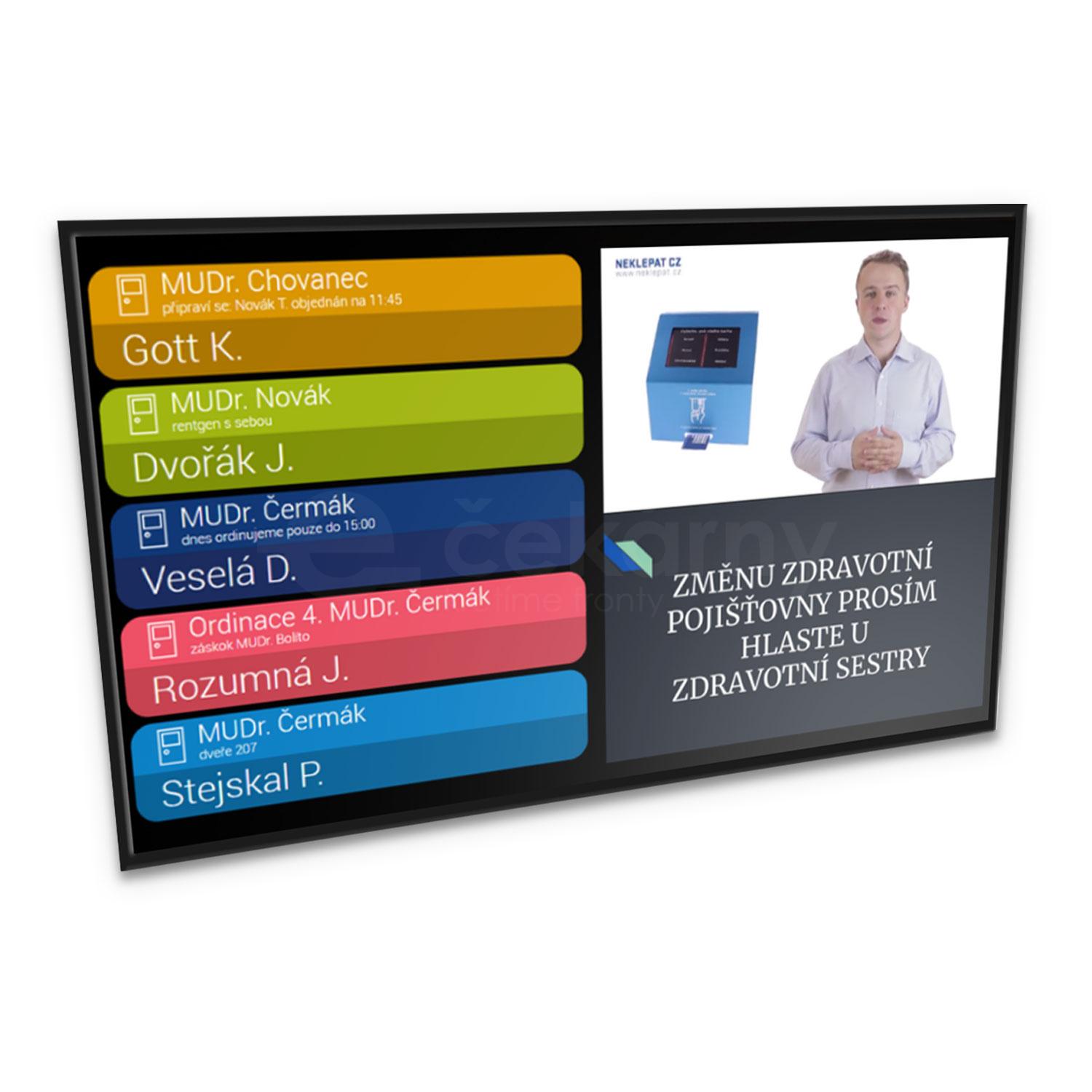 Vyvolávací obrazovka